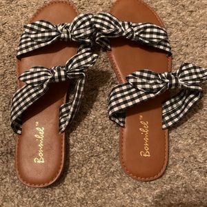 Sloan Gingham checkered sandals Sz. 8 1/2